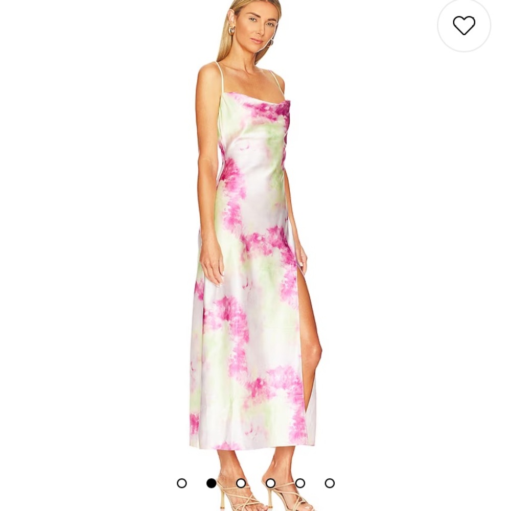 COPY - Krystal Slit Maxi Dress in Pink Tie Dye